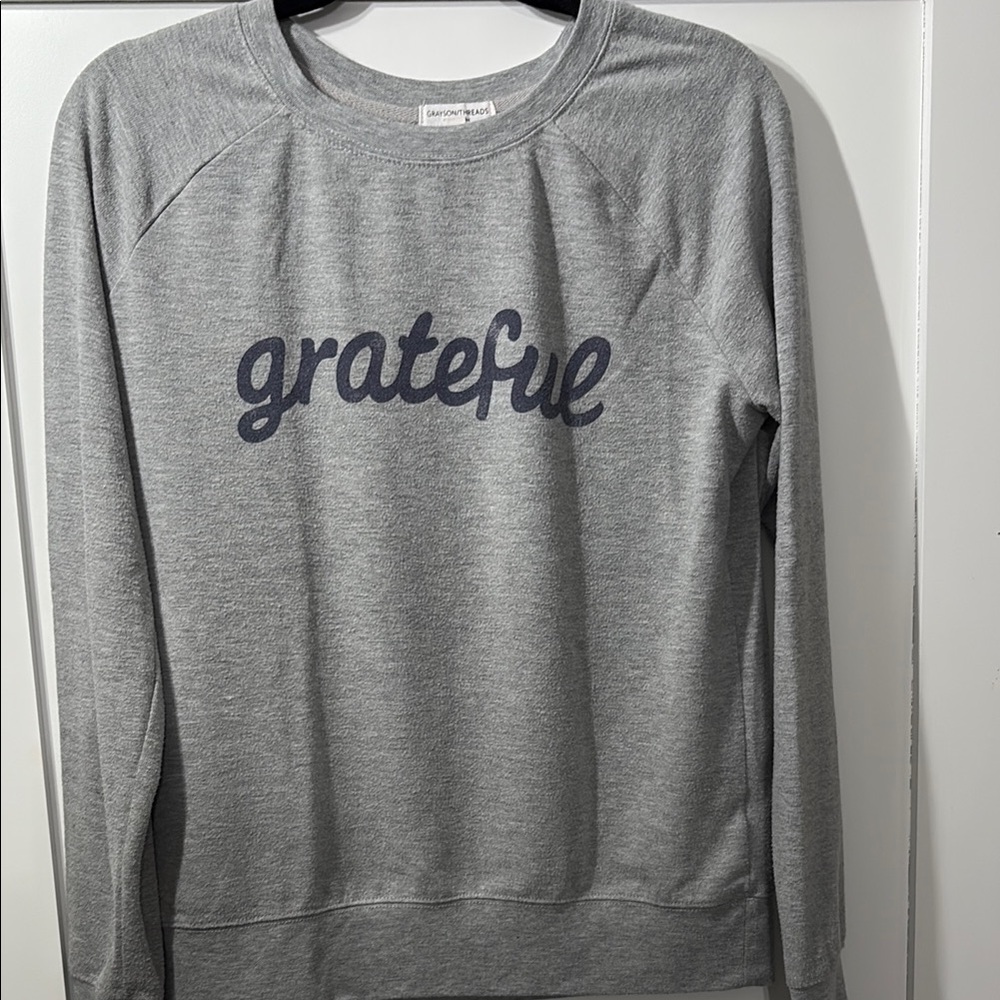 Gray Grateful Sweater